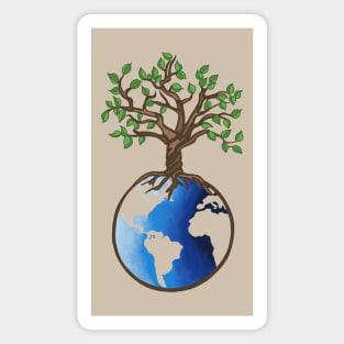 Earth and Tree Of Life Magnet